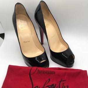 Christian Louboutin peep toe pumps